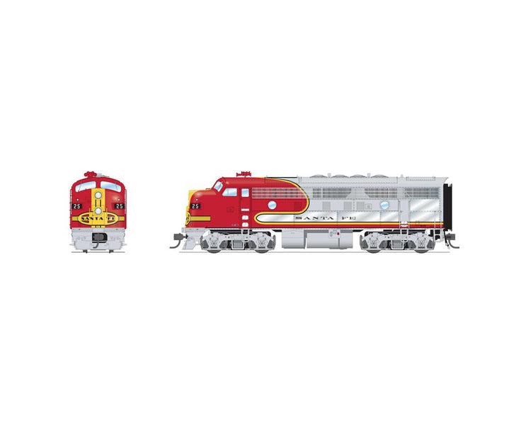 Broadway HO EMD F3A Locomotive, ATSF 26C, Warbonnet Scheme, 1960's
