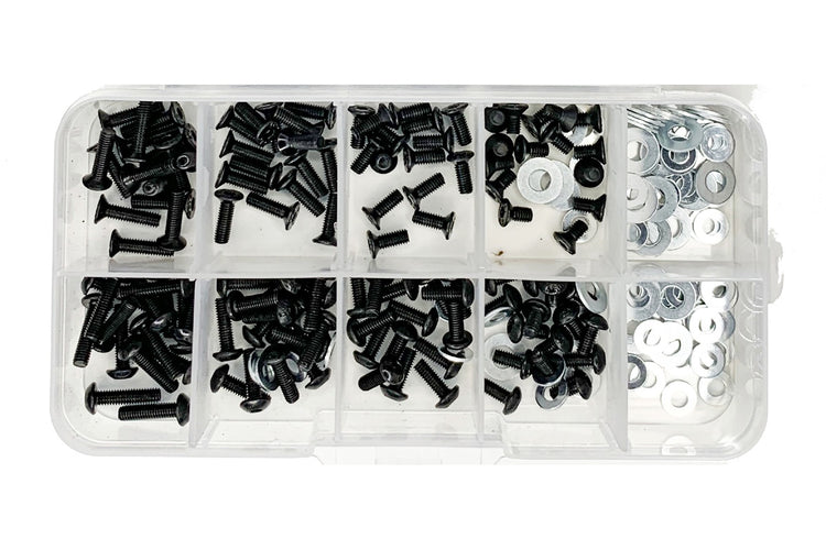 Racers Edge 1/10 High Strength Steel Screw Assortment Box for RC Car (180
