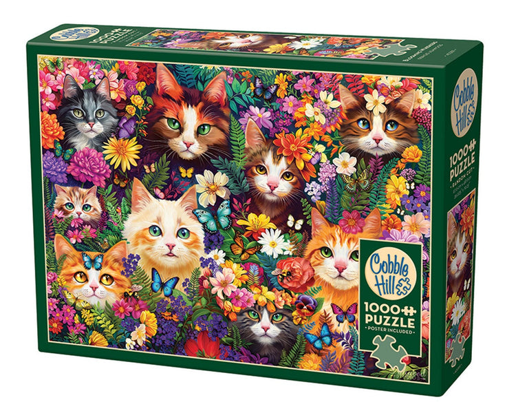 Cobble Hill Puzzles Blooming Whiskers 1000pc