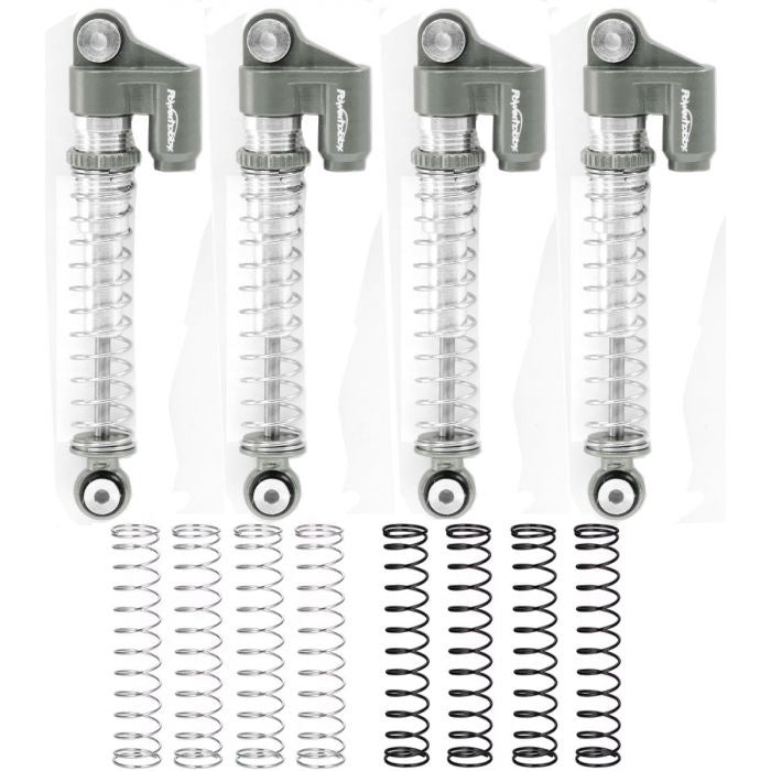 Power Hobby Axial SCX24 Aluminum Threaded Long Travel Shocks Micro PHBPHSCX24021GREY