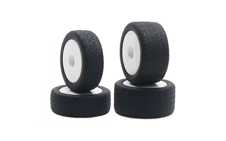 Carisma GT24B Tires, Mounted (4): White Wheels