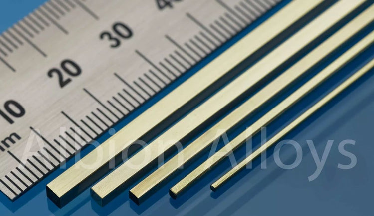 Albion Metals Square Brass Rod 2 x 2 mm 2pcs