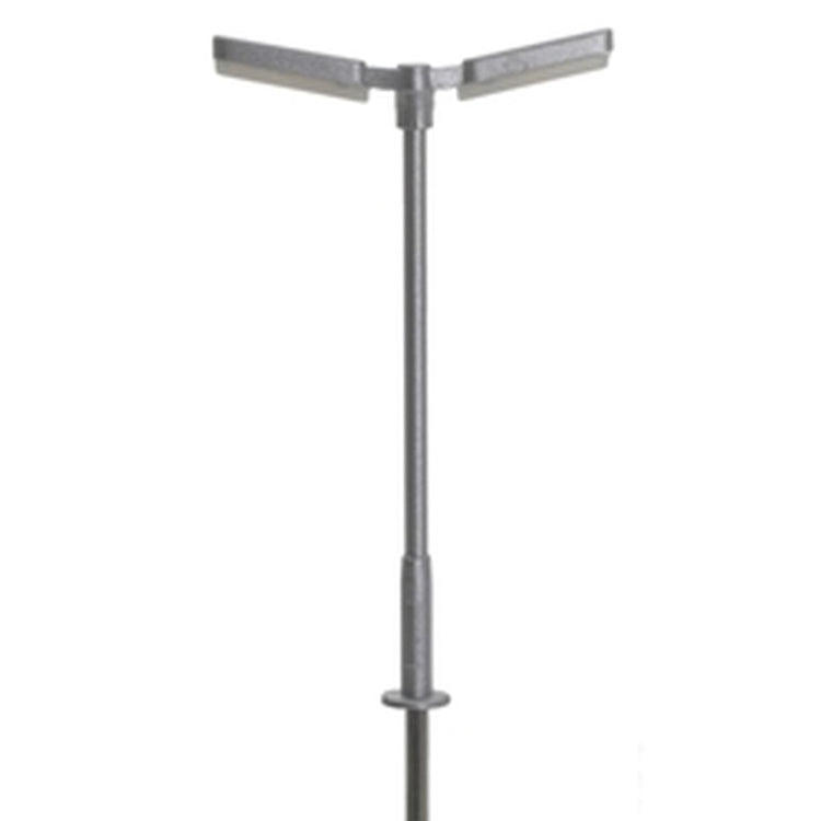 Atlas Railroad N Double Arm Parking Lot Light Sliver Cool White LED (3)