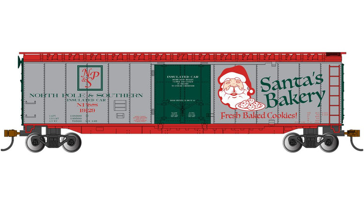 Bachmann HO 50' PD Boxcar NP-S -19129- (Santa'S Bakery)