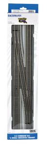 Bachmann E-Z Command DCC #6 Single Crossover LH Turnout (HO Scale)