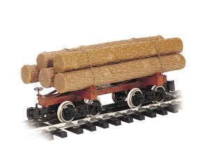 Bachmann G Skeleton Log Car w/Logs/brn