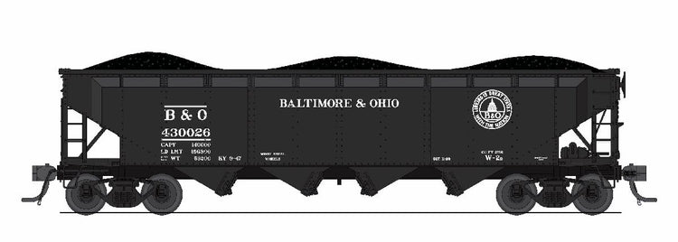 Broadway Limited HO ARA 70-ton 4-Bay Hopper B&O W2b 13 Great States 6-pack B