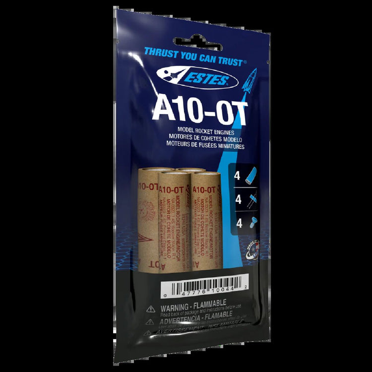 Estes A10-0T Model Rocket Engines, (4pk)