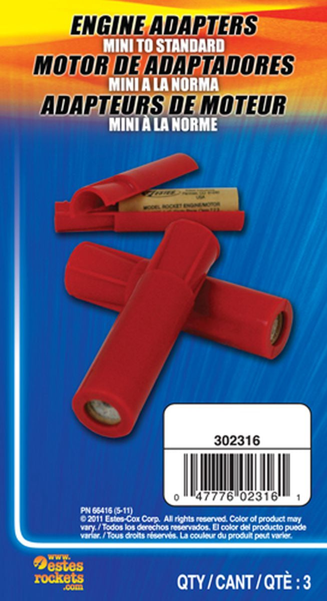 Estes Mini to Standard Engine Adapters (3)