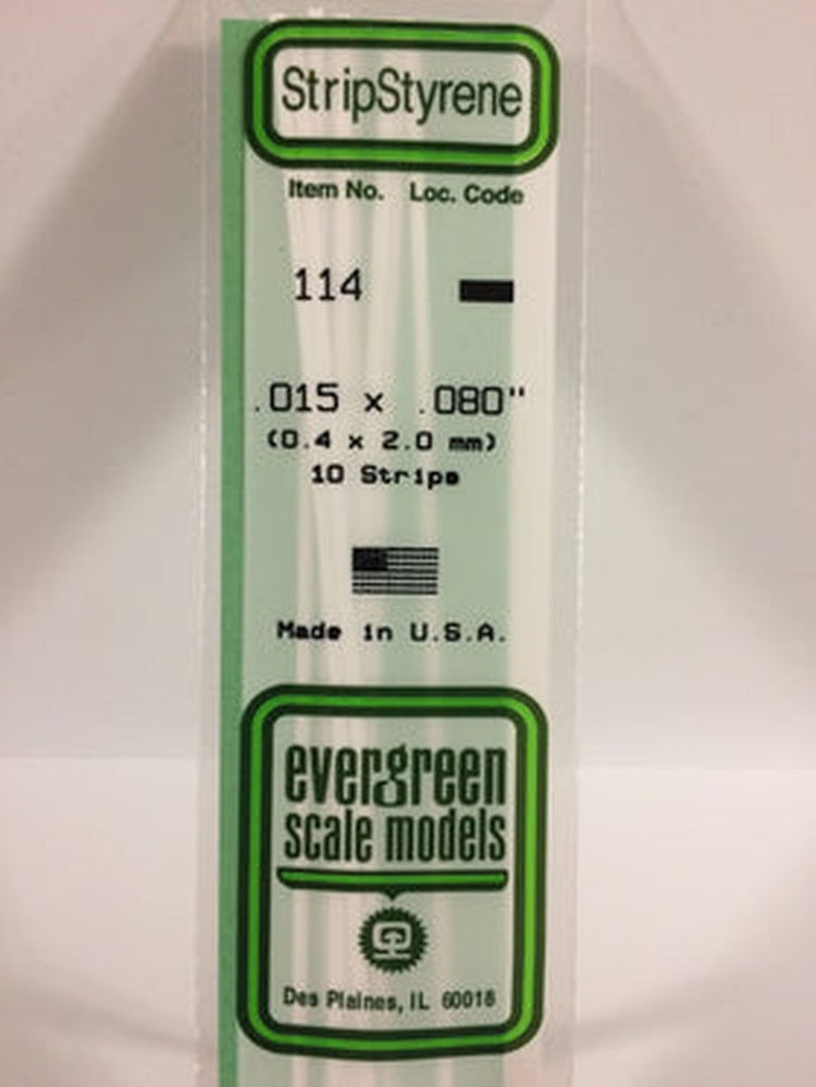 Evergreen Scale Models Strip .015 x .080 (10)