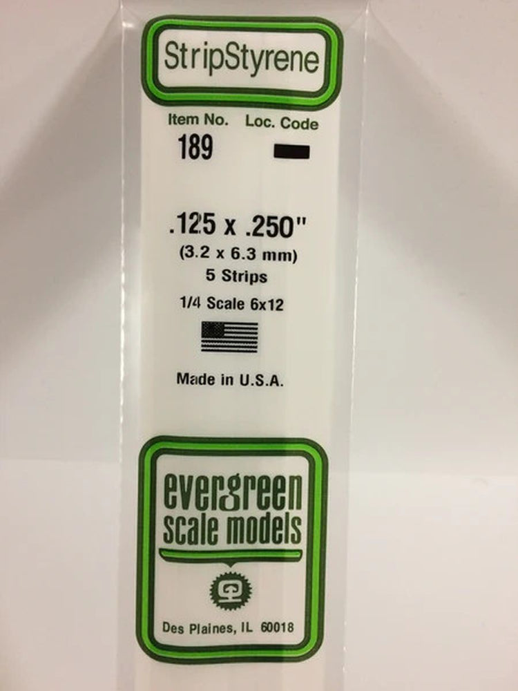 Evergreen Scale Models Strip .125 x .250 (5)