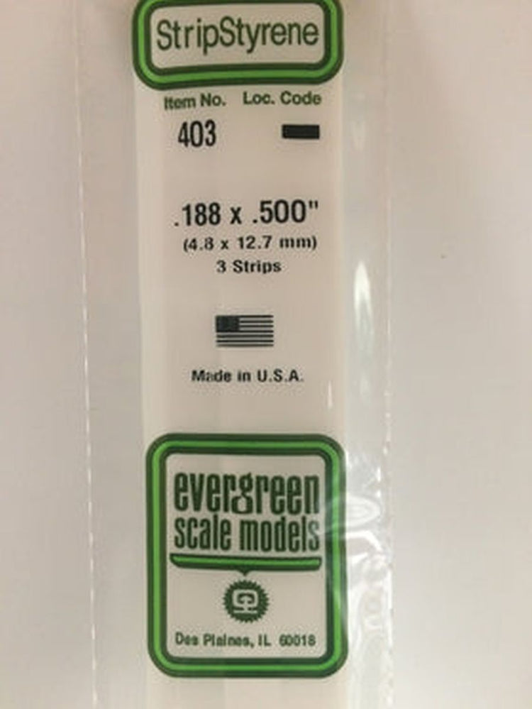Evergreen Scale Models .188'' x .500'' (3)