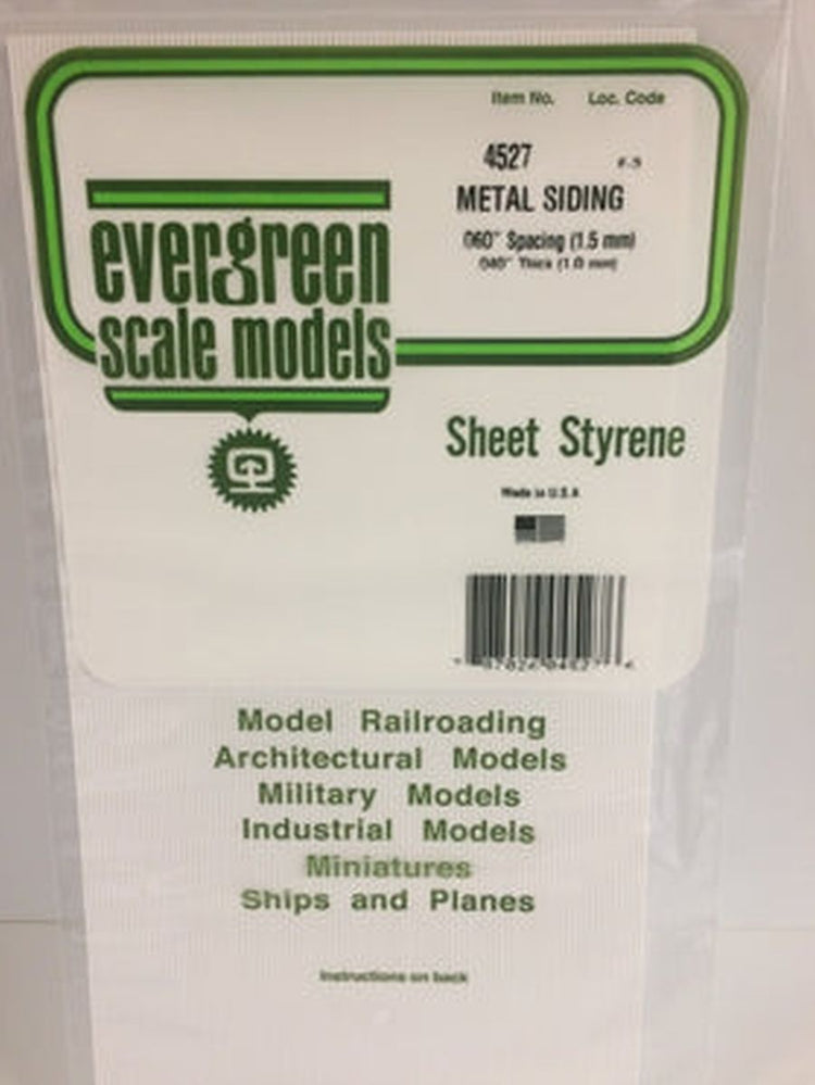 Evergreen Scale Models Corrugated .060" Spacing (6x12")