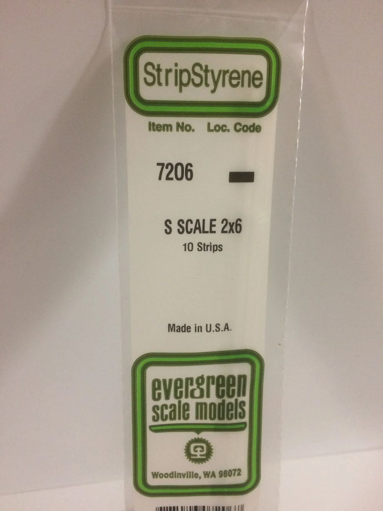 Evergreen Scale Models S-Strips 2 x 6 (10)