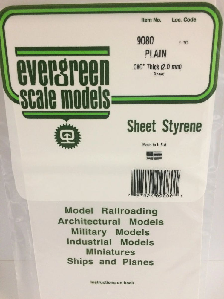 Evergreen Scale Models .080'' Thick (3)