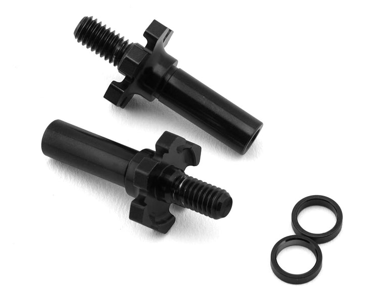 J Concepts RC10B7/RC10B7D Adjustable Titanium Front Axle (Black) (2)