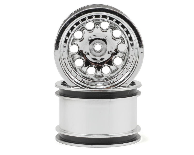 RPM R/C Products Revolver 2.2" Rock Crawler Wheels (2) (Chrome) (Wide Wheelbase)