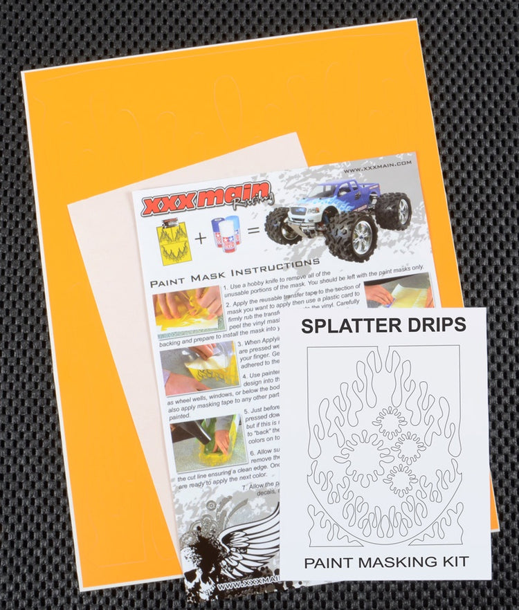 XXX Main Racing Splatter Drips Paint Mask