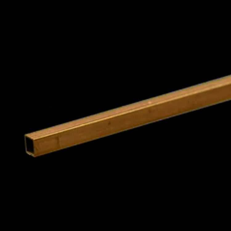 K & S Metals Square Brass Tube: 5/32" OD x 0.014" Wall x 12" Long