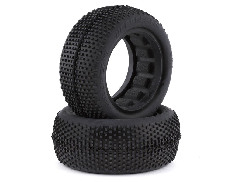 J Concepts Double Dee's V2 2.2" 4WD 1/10 Front Buggy Tires (2) (Green)