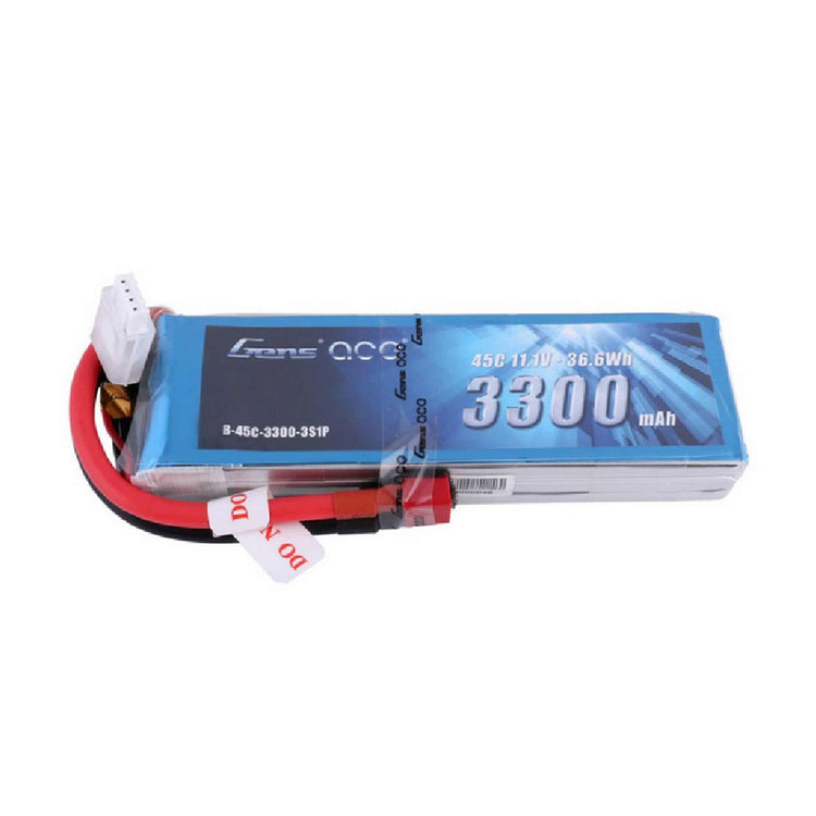 Gens Ace 3300mAh 11.1V 45C 3S1P Lipo Battery Pack w/ Deans GEA33003S45D