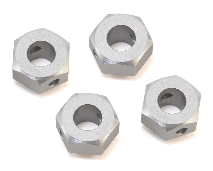 Samix Aluminum 12mm Hex Adapter for Traxxas TRX-4 (Silver) (4) (6mm)