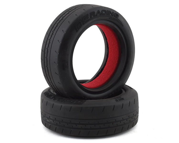 DE Racing Phenom Front Racing Tires w/Red Insert (2) (D40)