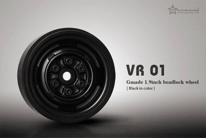 Gmade 1.9 VR01 Beadlock Wheels (Black) (2)