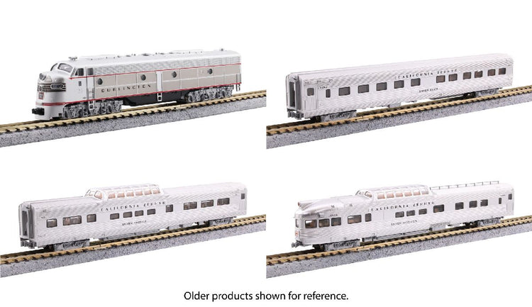 Kato N CB&Q E8A California Zephyr 4 Unit Starter Set w/Lights