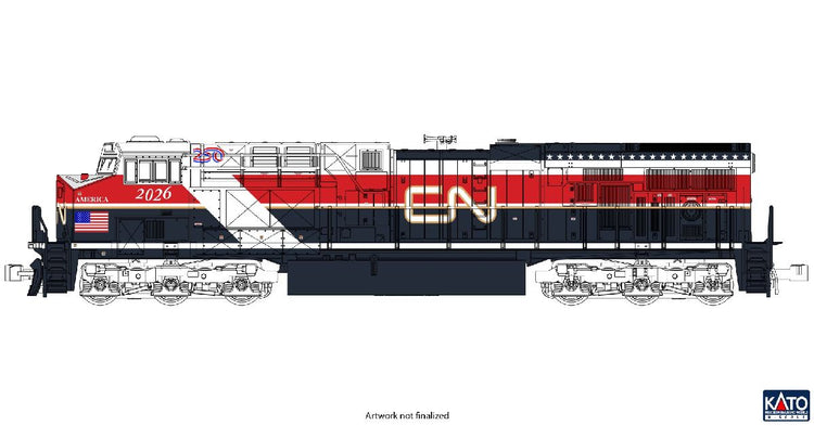 Kato N ES44AC CN #2026 Air Force One w/ DCC + Sound