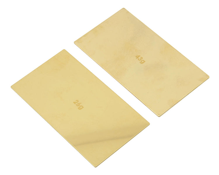 Team Associated LiPo Battery Brass Weight Plate Set (1x 26g & 1x 43g)
