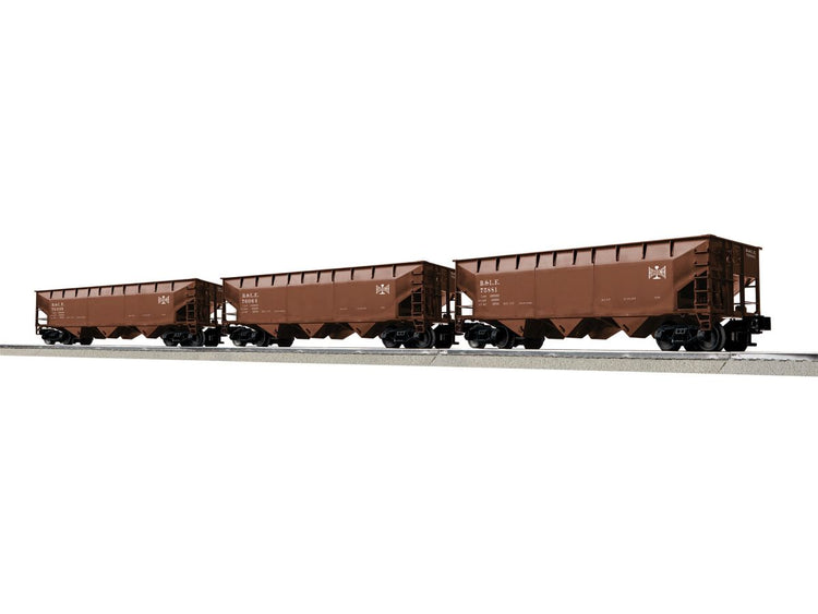 Lionel O B&LE 3 Bay AAR Hopper 3 Pack B