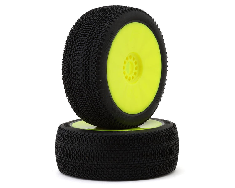 Pro-Motion Phantom 1/8 Buggy Pre-Mount Tires (Yellow) (2)