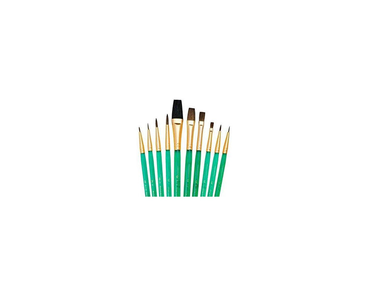Royal Brush Manufacturing Brushes, Super Value 10 Pack, Sable/Camel Variety