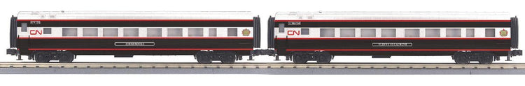 MTH Trains O CN 2-car 60 Streamlined Coach Set.