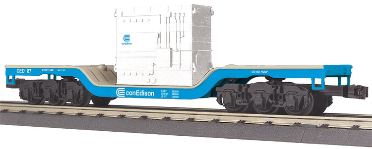 MTH Trains O Con Edison Dep.Center Flatcar w/Transformer Load