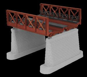 MTH Trains O 2-Track Girder Bridge/rust (was -401110)