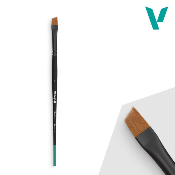 Vallejo Blender Flat Angled Large Synthetic Brush B5003