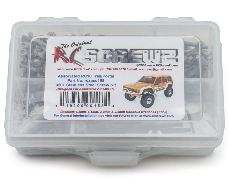 RC Screws Associated RC10 Trail/Portal Truck 1/10th (#40137) Stainless Steel Screw Kit