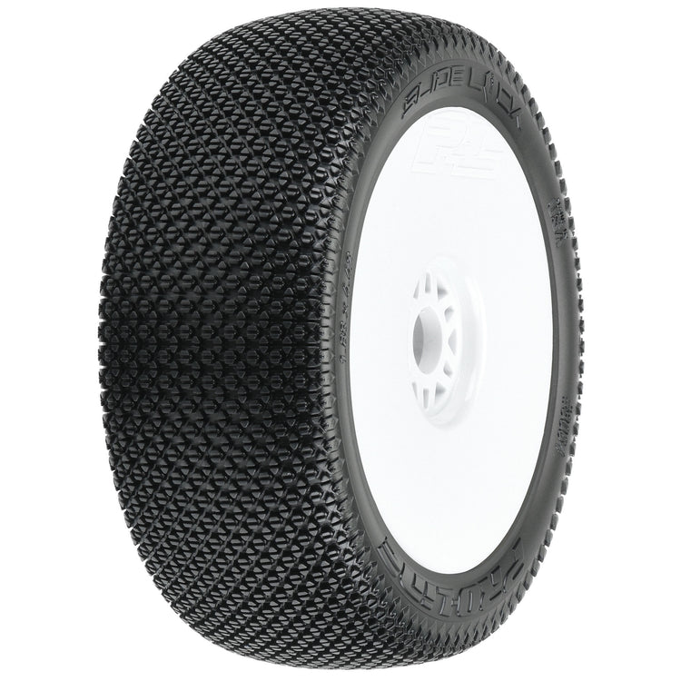 ProLine Slide Lock S3 1:8 Buggy Mtd V2 White Wheels F/R
