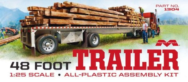 Moebius Model 48' Flatbed Trailer w/Cambered Deck 1/25