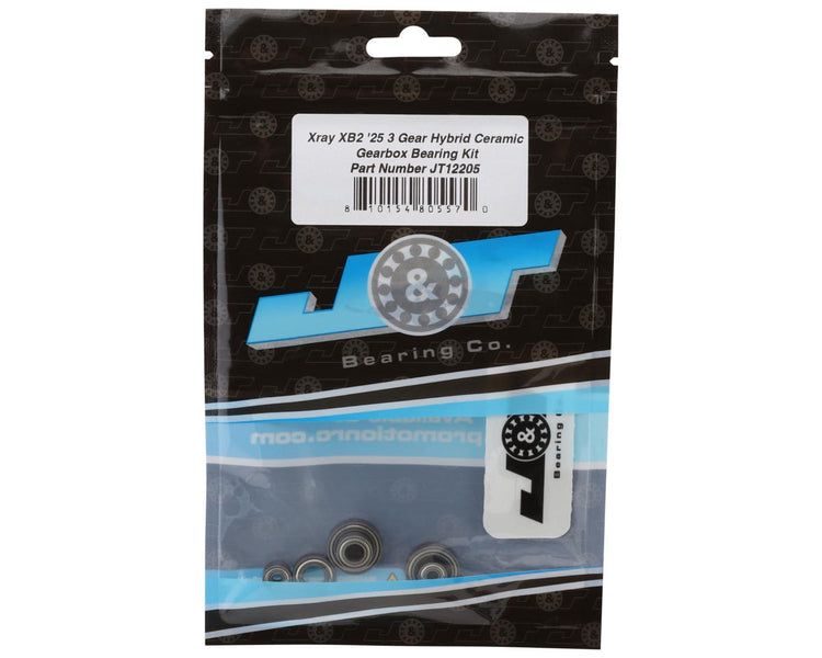J&T Bearing Co. XRAY XB2 '25 3 Gear Gearbox Bearing Kit (Hybrid Ceramic)