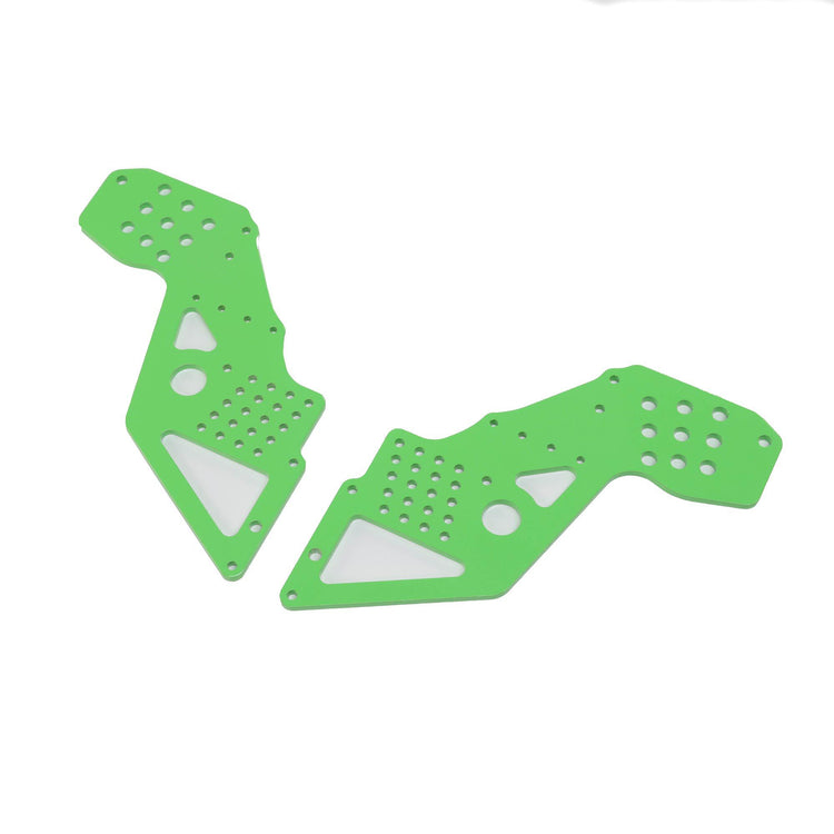 Losi Front Chassis Plate, Green (2): Lmt Mega Ks