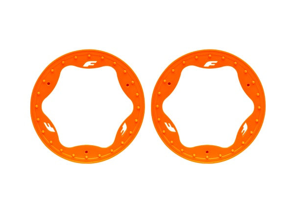 Traxxas 3.5" Orange Funco Front Beadlock Rings (2)