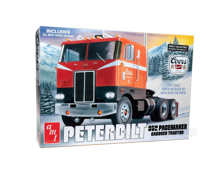 AMT By Round 2 1/25 Peterbilt 352 Pacemaker COE Coors Beer Model Kit