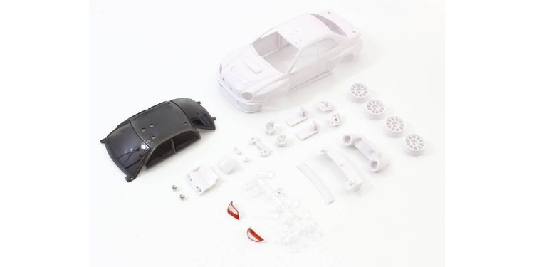 Kyosho Impreza WRC 2002 White Body Set w/ Wheel