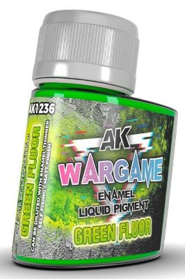 AK Interactive Wargame Enamel Liquid Pigments Fluorescent Green 35ml