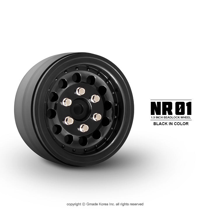 Gmade 1.9 NR01 Beadlock Wheels (Black) (2)