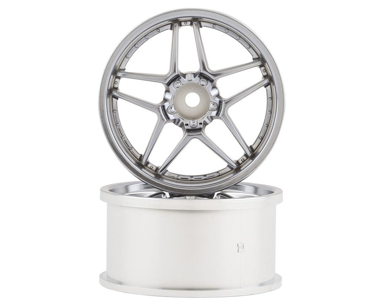 Topline Blitz BRW03 5-Split Spoke Drift Wheels (Matte Chrome) (2) (8mm Offset)