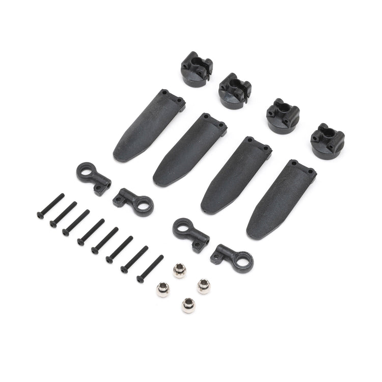Losi Shock Rod End & Guard (4): Lmt Mega